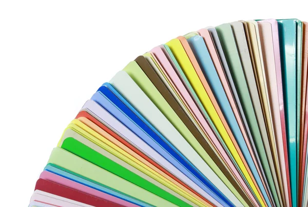 Coloridas muestras de guía de color sobre fondo blanco —  Fotos de Stock