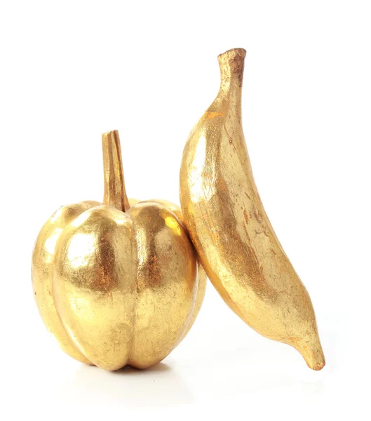 Altın meyve üzerinde beyaz izole — Stok fotoğraf