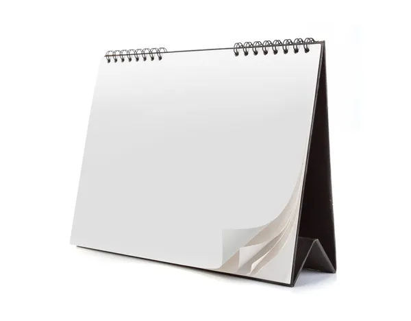 白い背景上に分離されて空白のカレンダー — ストック写真