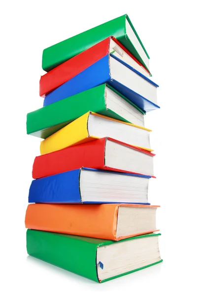 Stapel vele kleurrijke boeken — Stockfoto