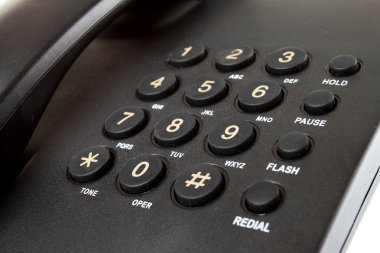 Close up Digital desk phone clipart