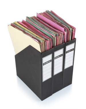 Documents in binders clipart