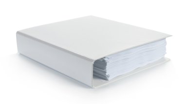 Blank white binder clipart