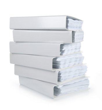 A stack of file Office binder o clipart