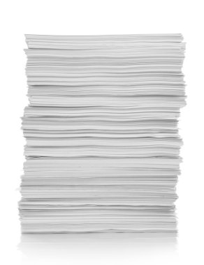 Stack of white paper clipart