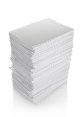 Close up of stack of papers clipart