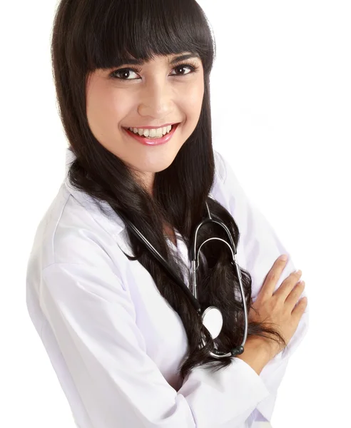 Kobieta lekarz stojący — Zdjęcie stockowe
