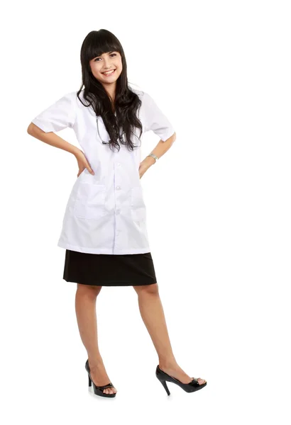 Beautiful Female doctor standing alone — Stock Photo, Image