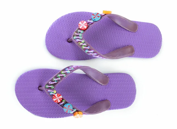 紫ビーチ靴のペア — ストック写真