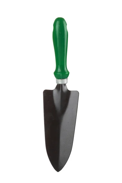 Садовый инструмент - зеленая лопата — стоковое фото