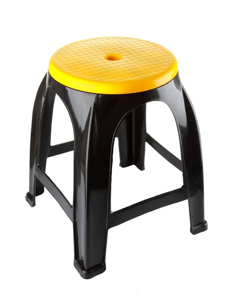 Черный пластиковый стул — стоковое фото