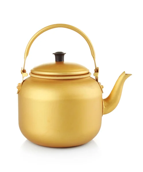Un bollitore per tè d'oro — Foto Stock