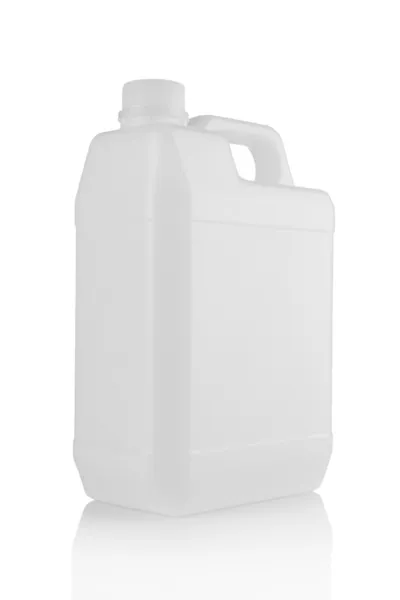 White plastic canister — Stock Photo, Image