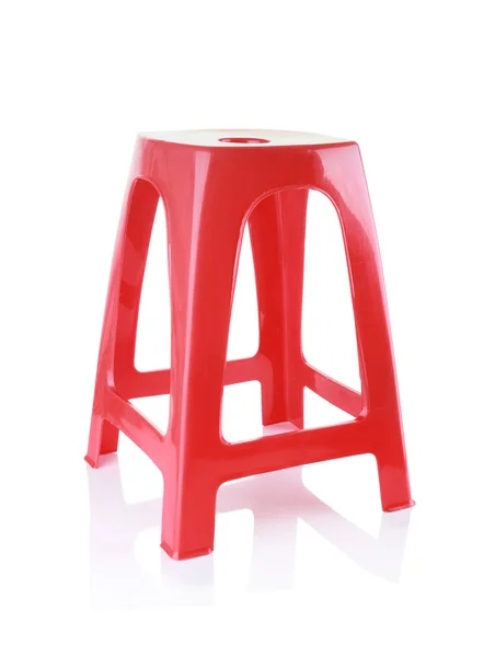 Red plastic chair — Stock Photo, Image
