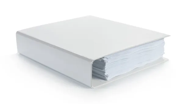 Blank white binder — Stock Photo, Image