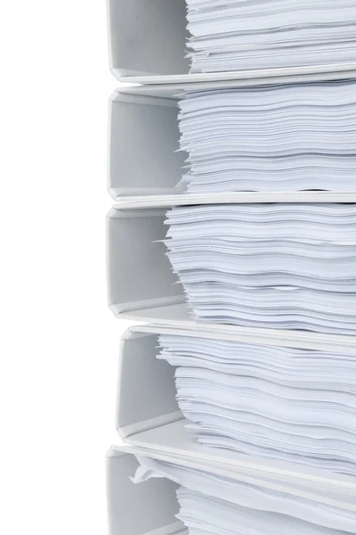 Close up high stack of folders — Stock Photo, Image