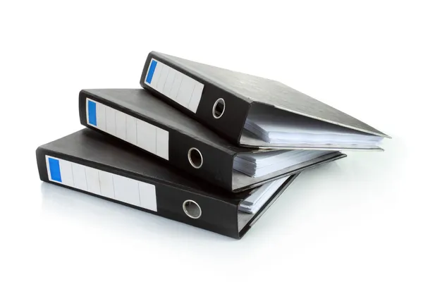 Stack of documents in binders — Stock Photo, Image