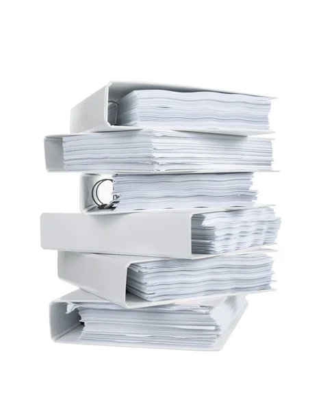 Stack of office ring binders — Stock Photo, Image