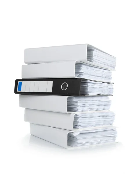 A pile of ring binders — Stock Photo, Image