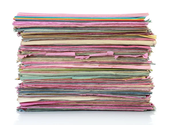 Stack of old folder files — Stock Photo, Image