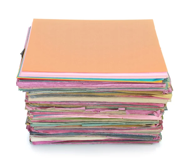 Stack of old files folder — Stock Photo, Image