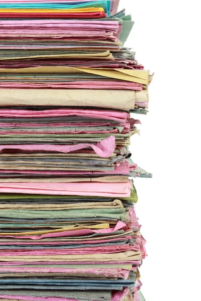Stack of multicolored folders — Stock Photo, Image
