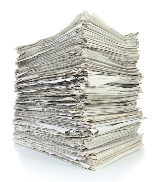 Stack of files full of documents signifying concepts such as wor — Stock Photo, Image