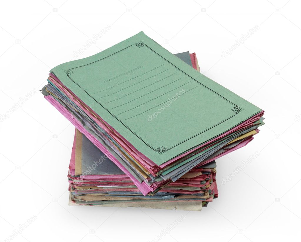 Stacks of colorful folders