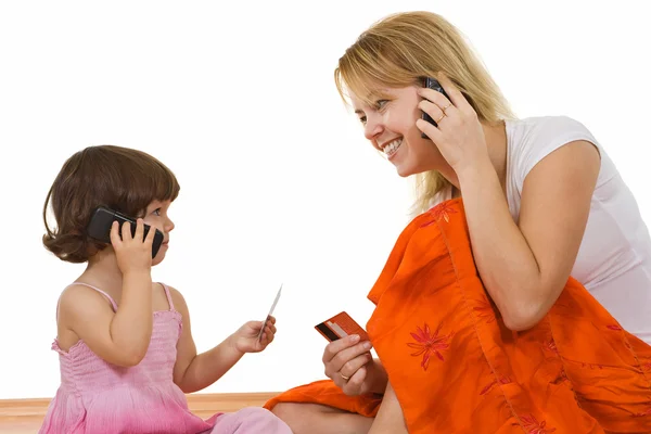 stock image Two girl speaking