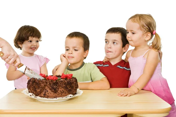 Дети с тортом Лицензионные Стоковые Фото