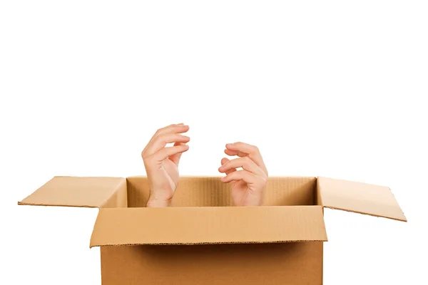 stock image Hands inside of the box