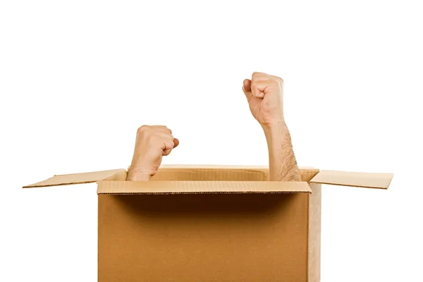 stock image Hands inside of the box