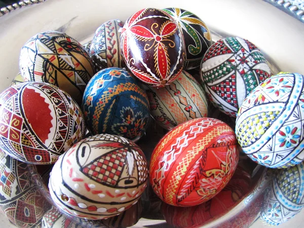 Rumänska dekorativa ägg Stockbild