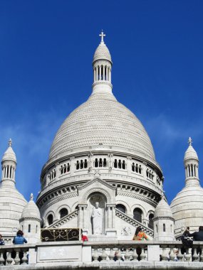 Main facade of Montmartre cathedral clipart