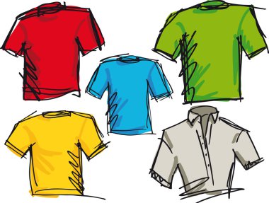 Tee sketch. vector illustration clipart