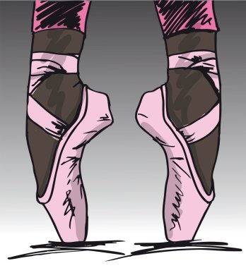 Sketch of ballet dancer clipart
