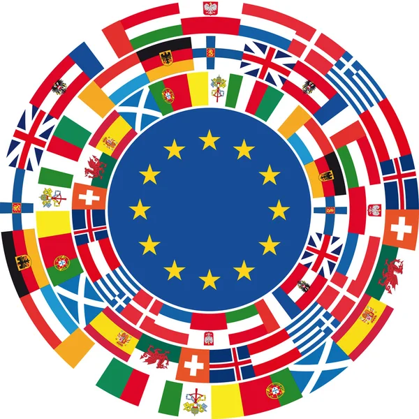 Sjednocené Evropy. vektorové ilustrace — Stockový vektor