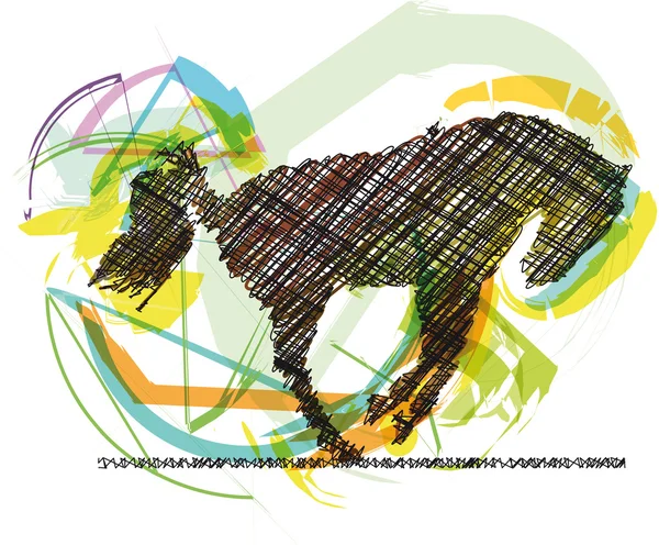 抽象的な種馬。ベクトル イラスト — ストックベクタ