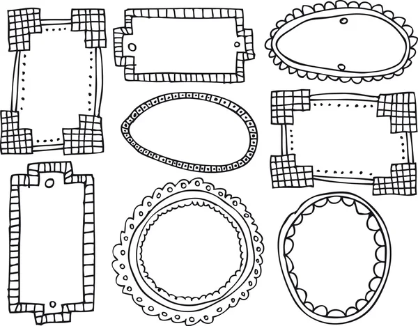 Conjunto de marcos vintage. ilustración vectorial — Vector de stock