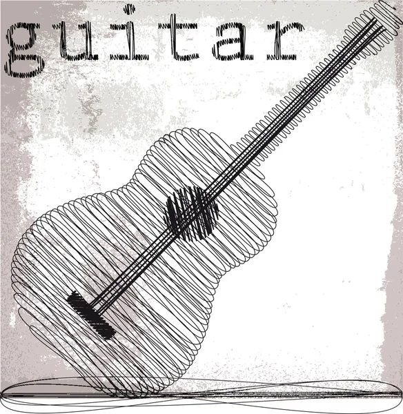Soyut gitar. vektör illüstrasyonu — Stok Vektör