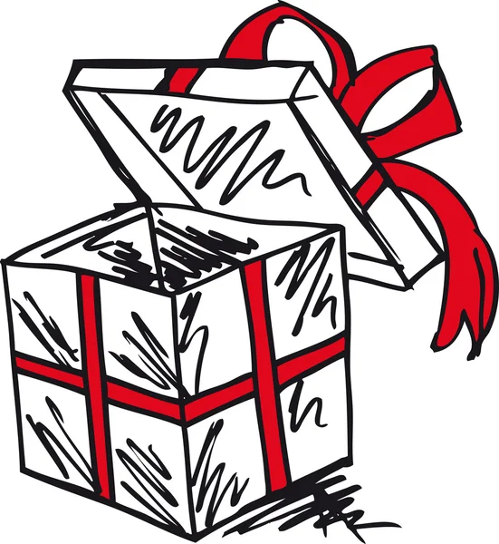 Geschenkboxen-Skizze. Vektorillustration — Stockvektor
