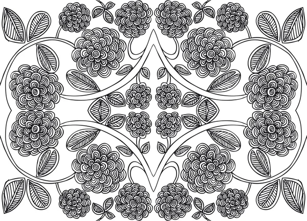 Skiss av abstrakt blomma bakgrund för design — Stock vektor