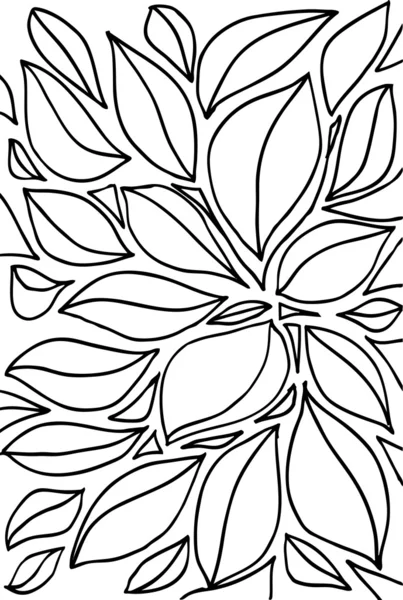 Abstrakt skiss av leaf bakgrund. vektor illustration — Stock vektor