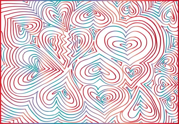 Antecedentes de corazones abstractos. Ilustración vectorial — Archivo Imágenes Vectoriales