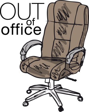 Out of office. Vector illustration clipart
