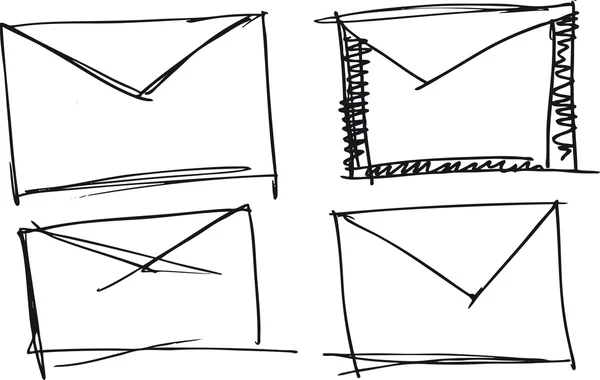 Рисунок иконки винтажного конверта авиапочты. Векторная иллюстрация — стоковый вектор