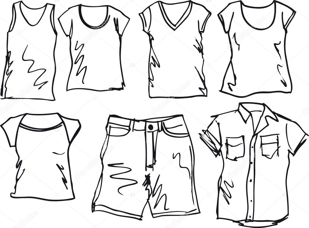 Premium Vector | Set of women's beach accessories and clothes in the style  of a sketch on the theme of summer