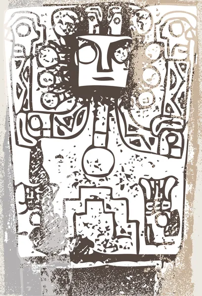 Grunge Inca simgesi. vektör çizim — Stok Vektör