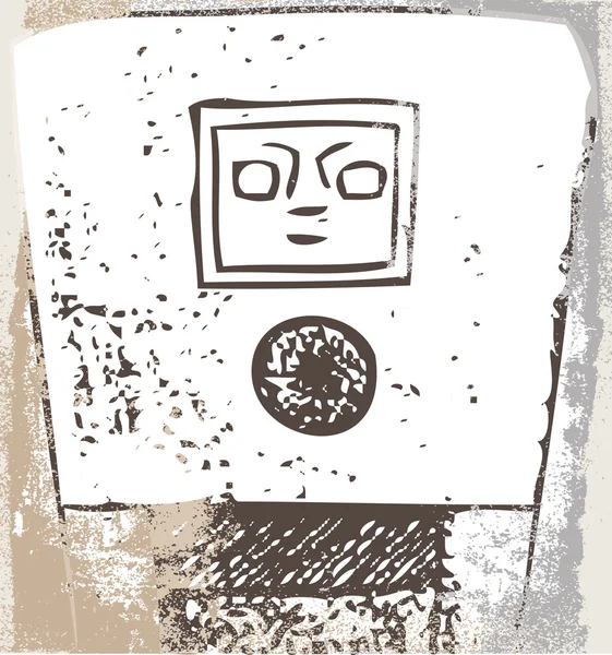 Ikon Grunge inca. Ilustrasi vektor - Stok Vektor