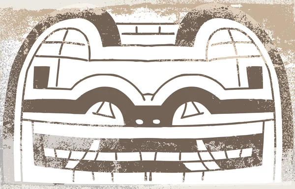 Icono de Grunge Inca. Ilustración vectorial — Archivo Imágenes Vectoriales
